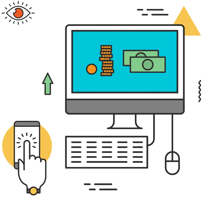 Illustration of pay-per-click advertising results